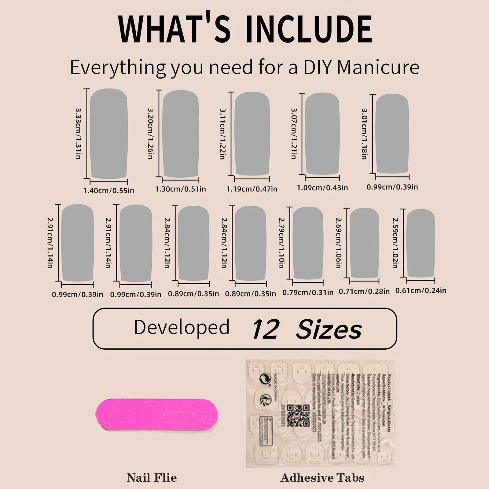 ROFIBUT full layout of 12 sizes illustrating selection for a precise fit