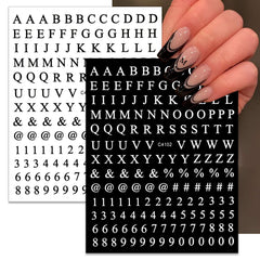 ROFIBUT stickers applied to acrylic nail showing professional-looking finished result