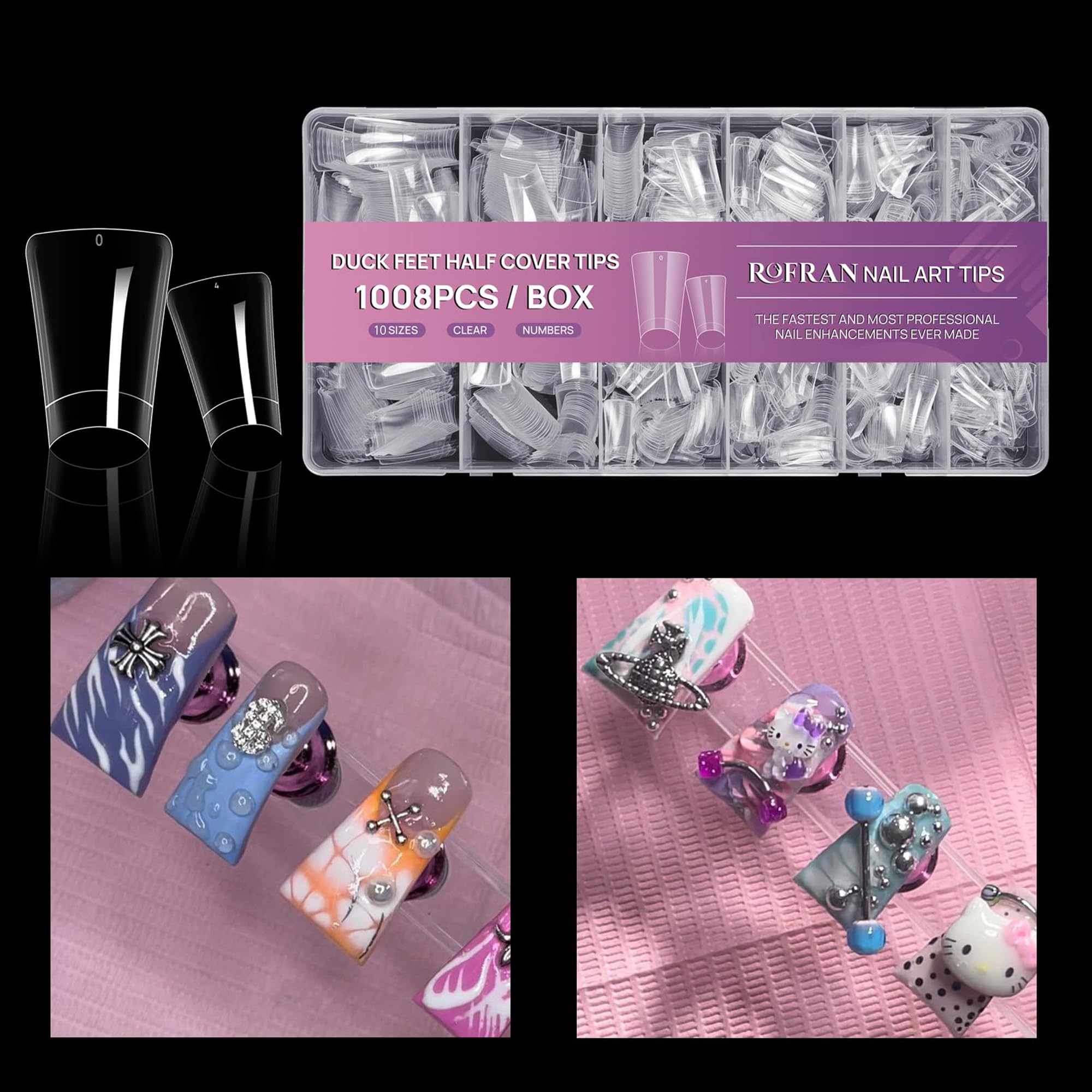 Rofran open storage box holding sorted tips for tidy organization and fast client service
