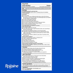 Rogaine canisters on bathroom shelf showing daily routine compatibility