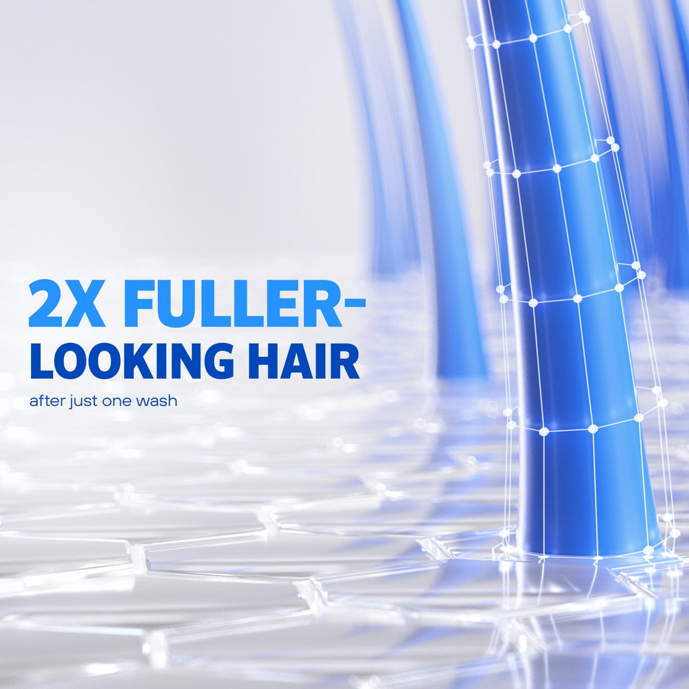Rogaine before and after volume comparison showing fuller-looking hair quickly