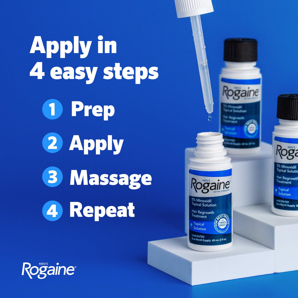 Unscented Rogaine solution texture close-up for gentle scalp hydration