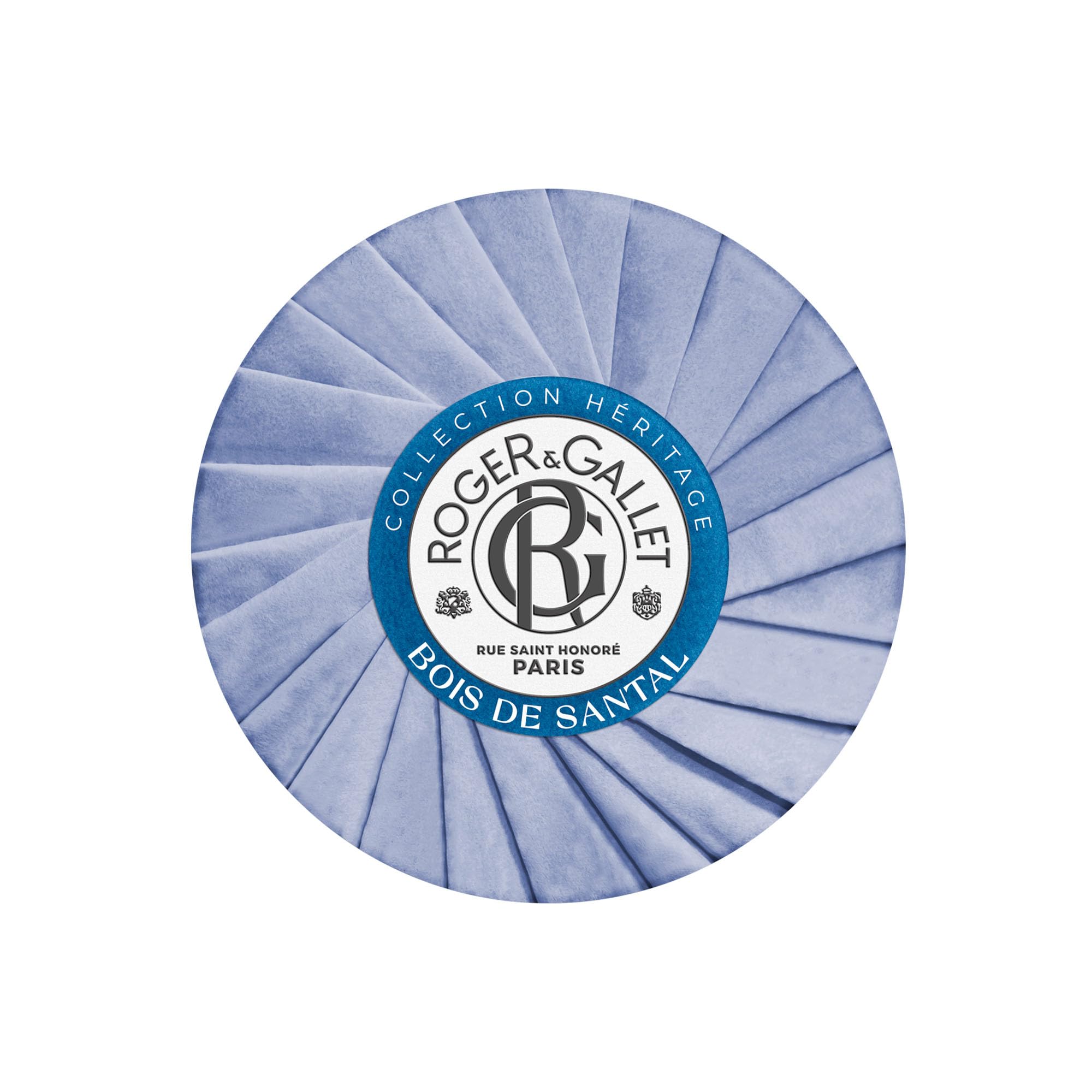 ROGER & GALLET front bottle showing Bois De Santal and benefits