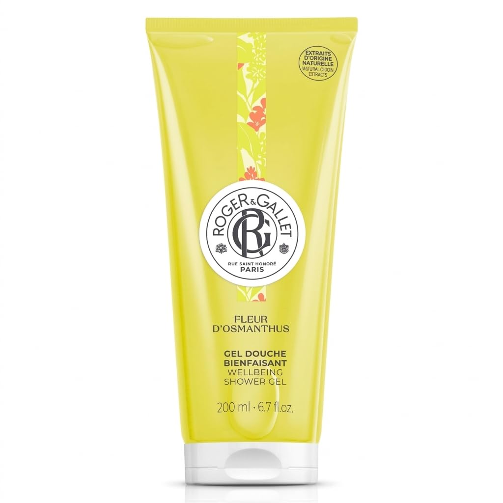 ROGER & GALLET front bottle showing Fleur D'Osmanthus label and soft scent benefit