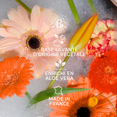 ROGER & GALLET close-up label with ingredient focus for informed choice