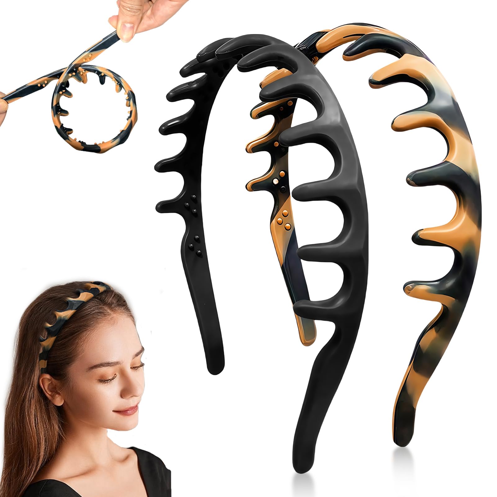 ROISDIYI front view of headband showing clean profile and fit