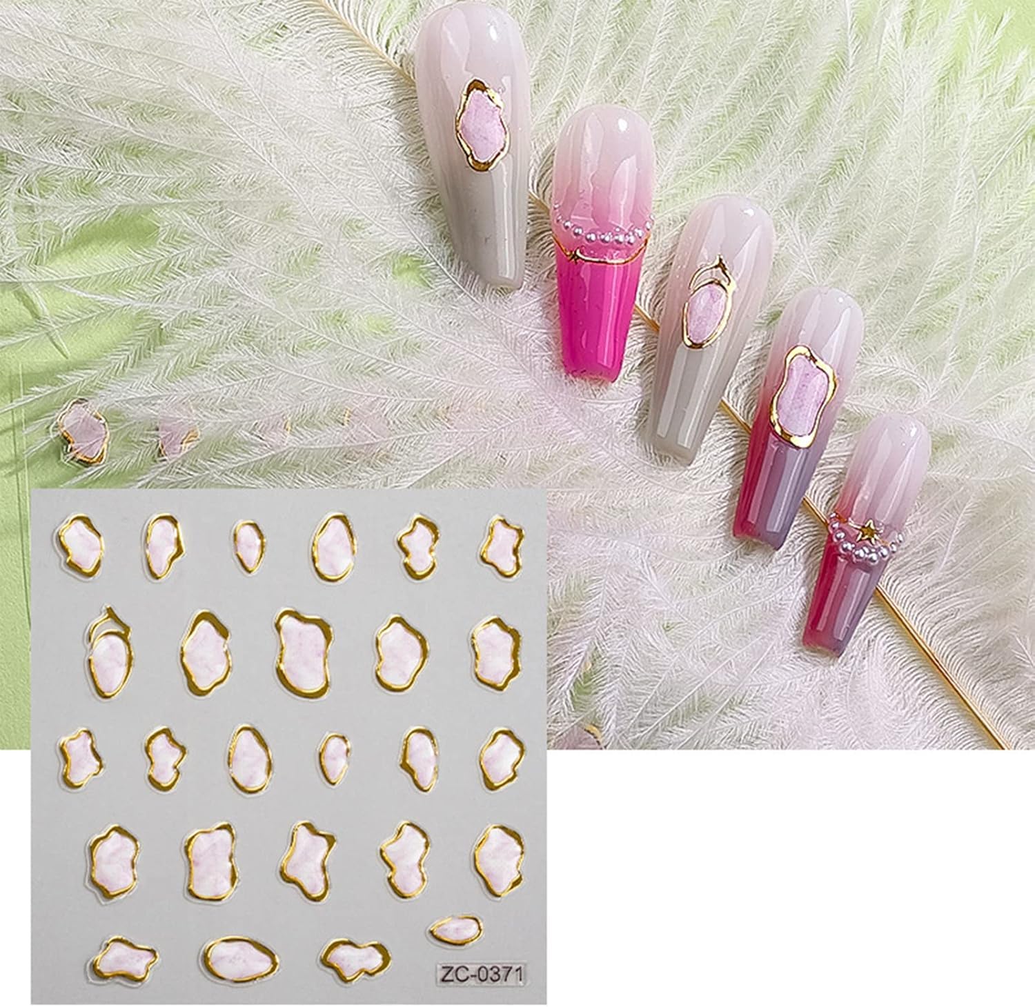 Rokhevn applied on artificial nails showing full-design impact and durability