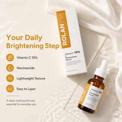 ROLANYIN dropper dispensing clear serum, demonstrates easy targeted application
