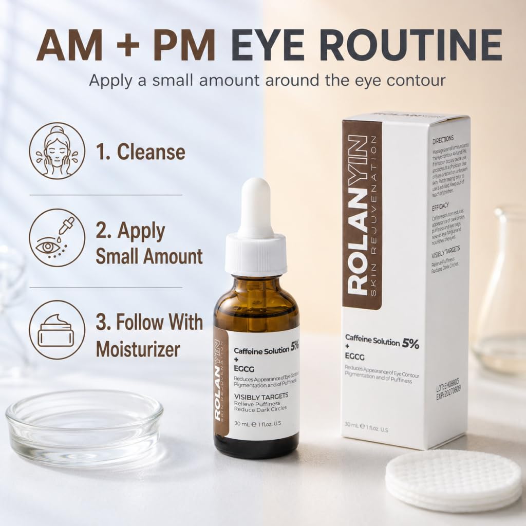 ROLANYIN label highlighting EGCG and caffeine, ingredient transparency benefit
