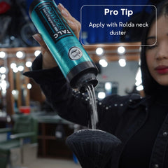 Rolda dusting on skin illustrating moisture control and comfort