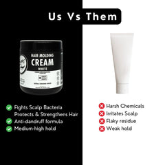 Rolda styling comb and cream together showing professional application method benefit