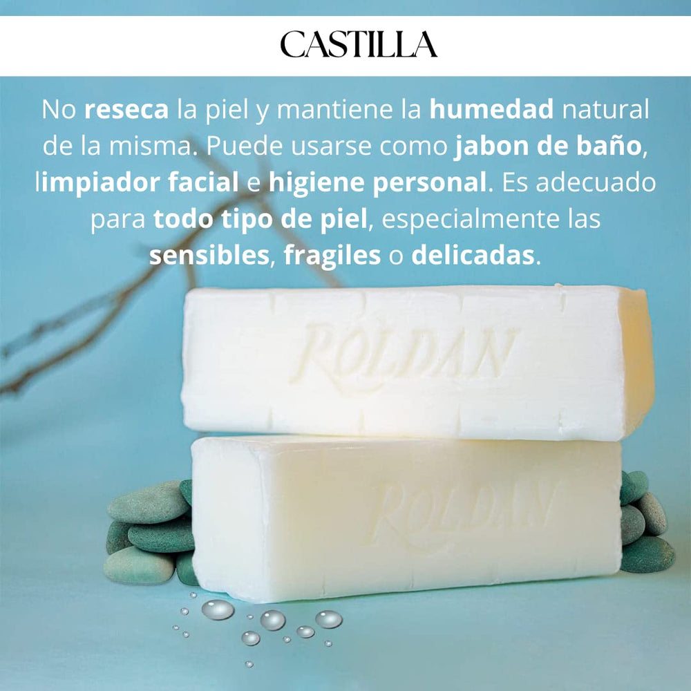 Roldan soap close-up texture highlighting gentle lather and moisturizing benefit