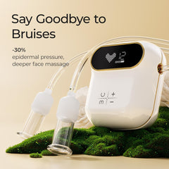 Rolevin large cup gliding along jawline to improve circulation and contour