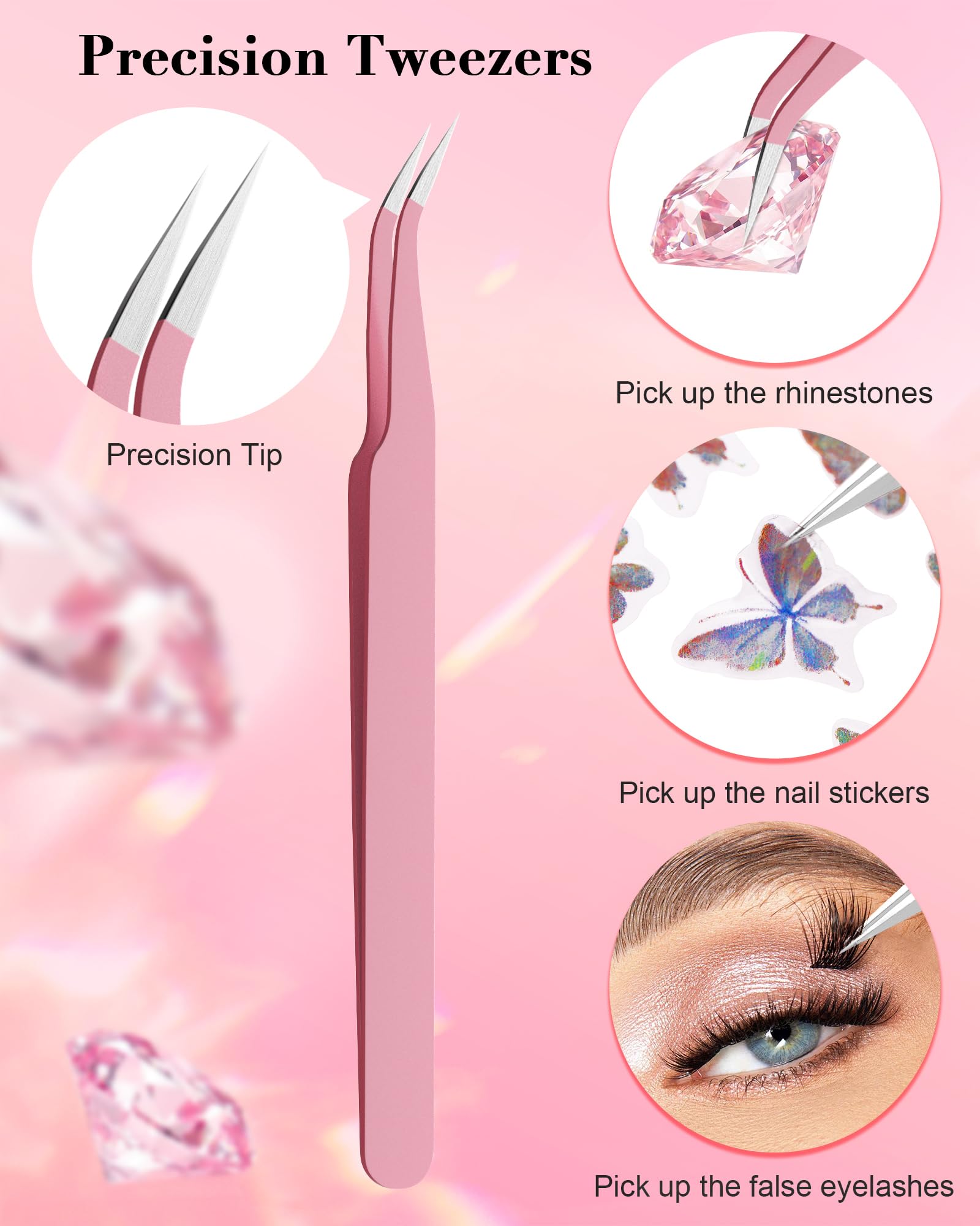 Rolybag precision curved tweezer detail delivering accurate stone control