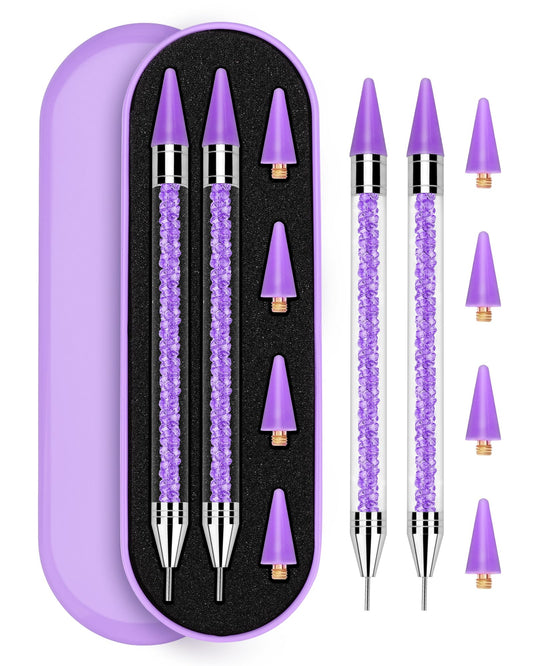 Rolybag front view showing pen set and compact storage box for organized nails