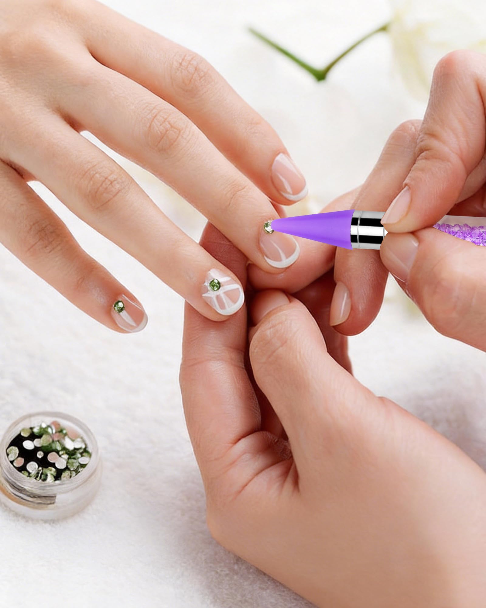 Rolybag precision tweezers fine curved tip, provides accurate stone placement