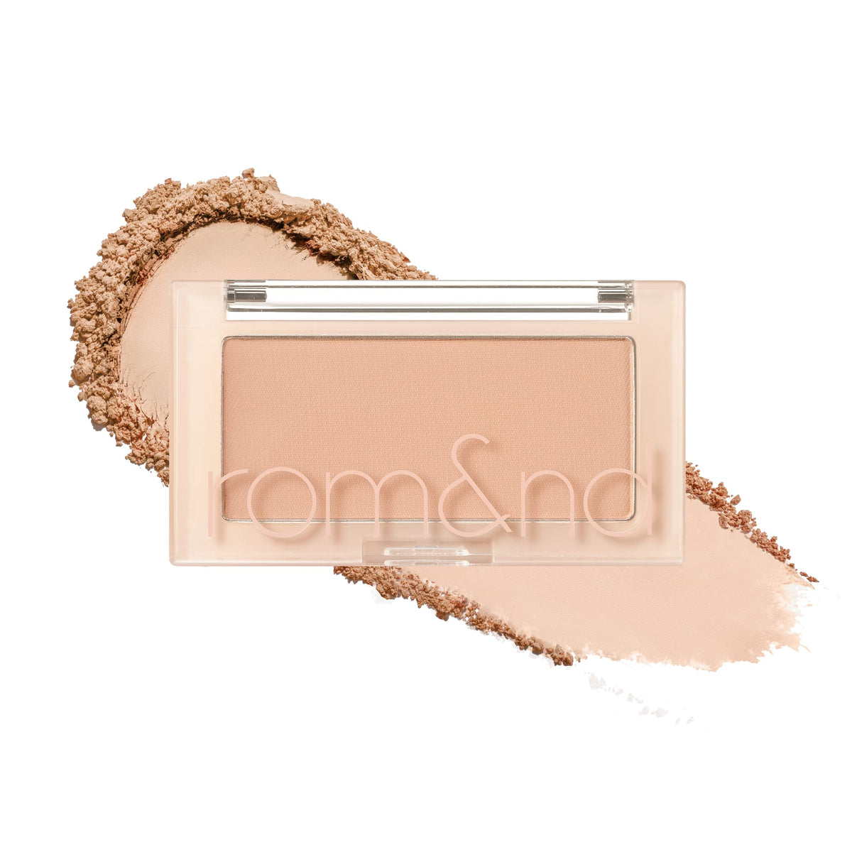 rom&nd compact front view showing N01 Nutty Nude for a natural blurred cheek finish