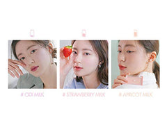rom&nd worn on model cheeks in lifestyle scene showing natural, poreless finish benefit