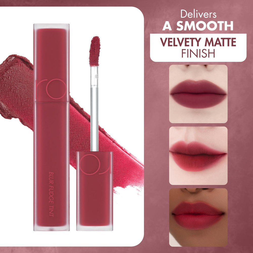 rom&nd gradient lip swatch showing blurred edge styling benefit: soft stained look