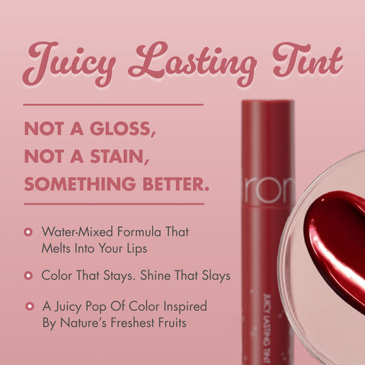 rom&nd angled tube detail highlighting applicator and glossy finish