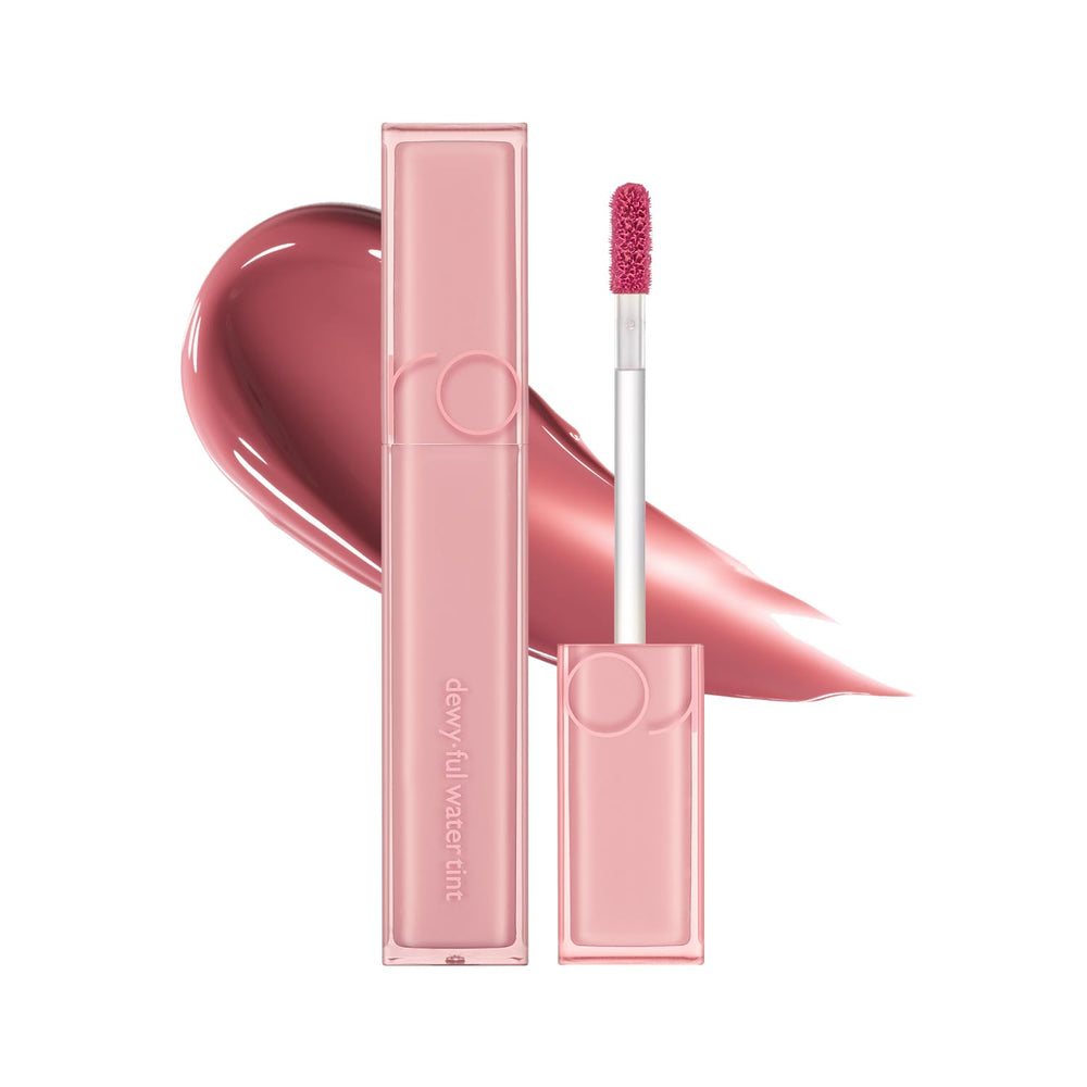 rom&nd front packaging of DEWY·FUL Water Tint showing shade label and sleek tube for easy identification
