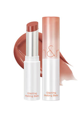 rom&nd front packaging showing sleek balm tube and shade label for easy identification