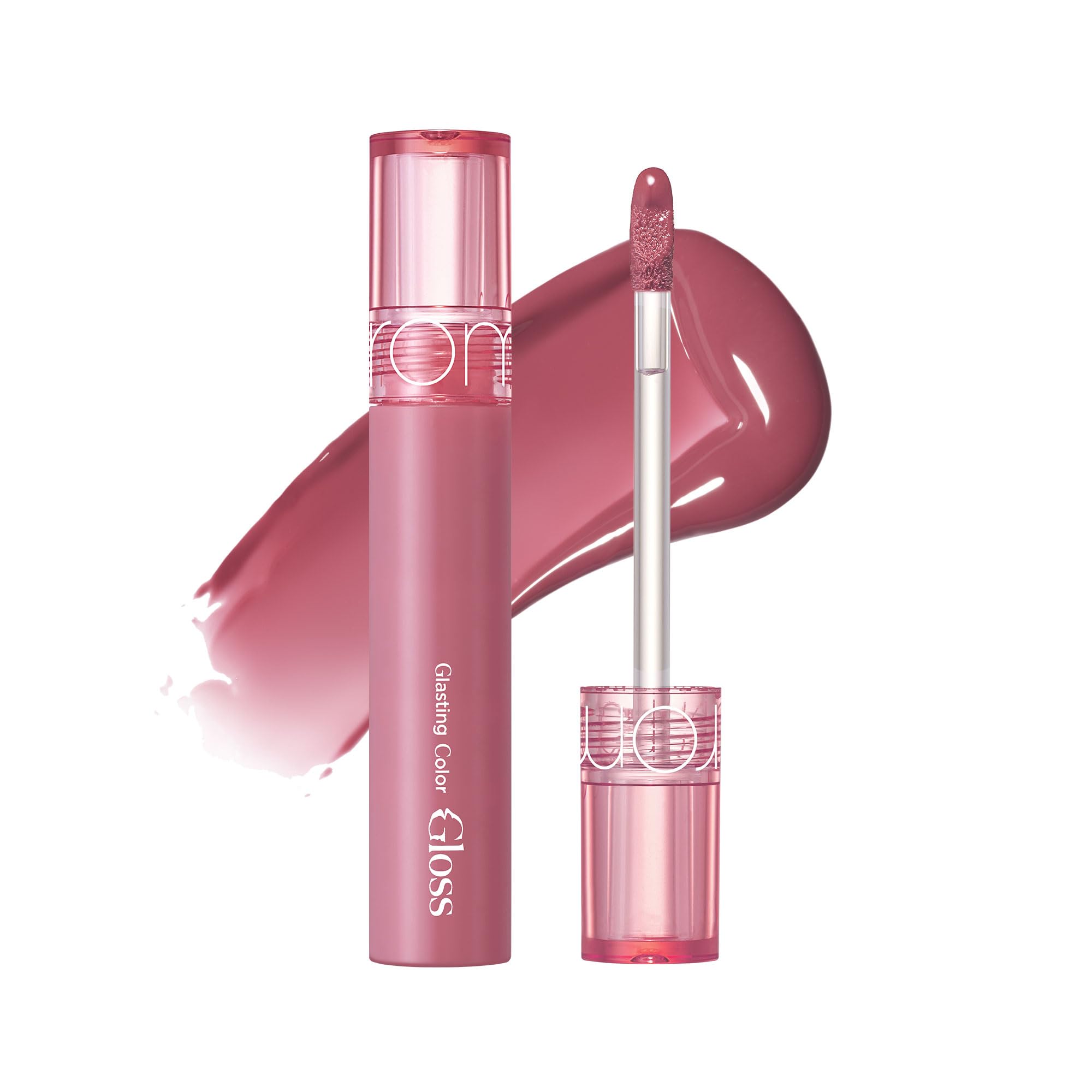 rom&nd front packaging showing sleek gloss tube and label, highlights brand appeal