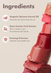 rom&nd applied on model lips demonstrating vivid nude brown-red tint benefit