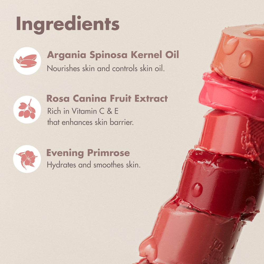 rom&nd close-up of balm tip highlighting smooth melting formula benefit