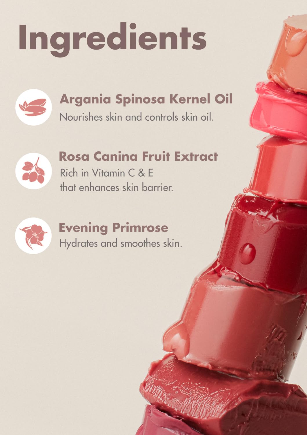 rom&nd texture swirl of balm showing glossy, lightweight melt-in finish