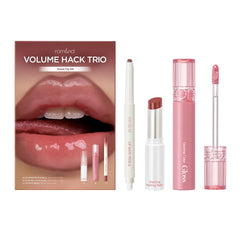 rom&nd front packaging of Sweet Fig set shows product trio and gift-ready box benefits