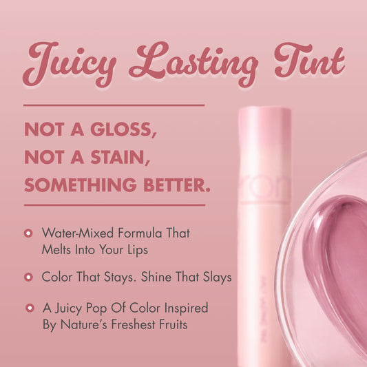 rom&nd close-up of glossy texture highlighting syrupy shine and smooth finish