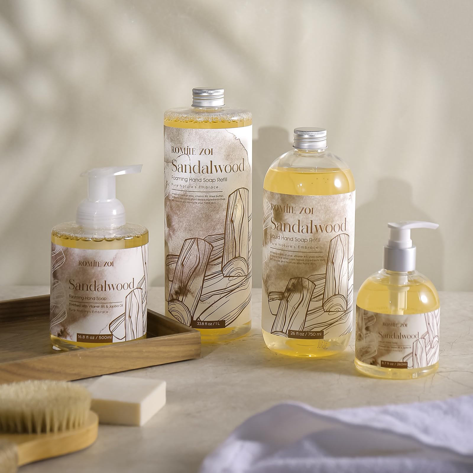 ROMIIE ZOI on bathroom counter in styled setting suggesting calm routine