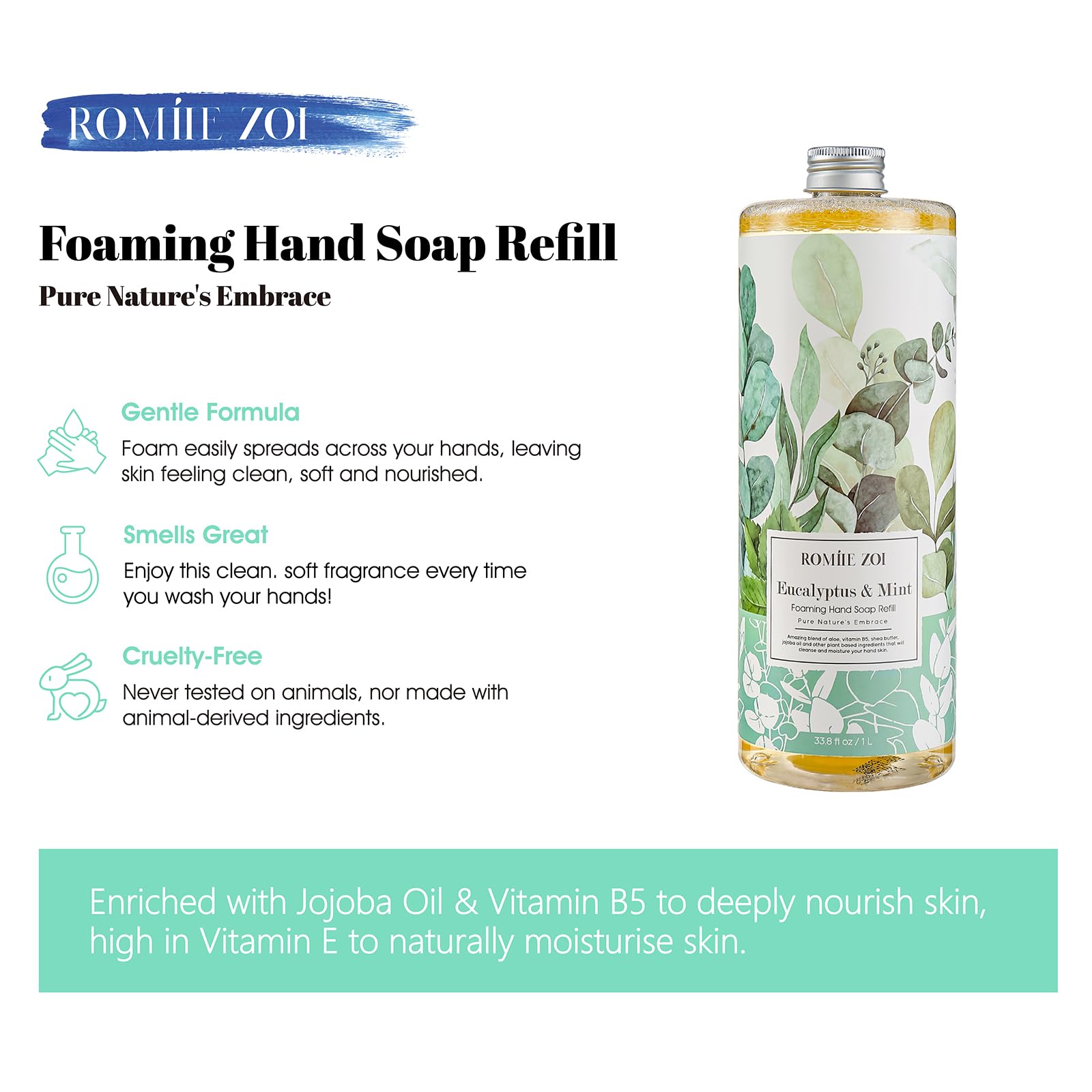 ROMIIE ZOI bottle neck close-up for easy refilling and leak prevention