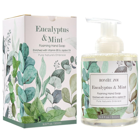 ROMIIE ZOI front packaging showing eucalyptus and mint, elegant gift-ready presentation