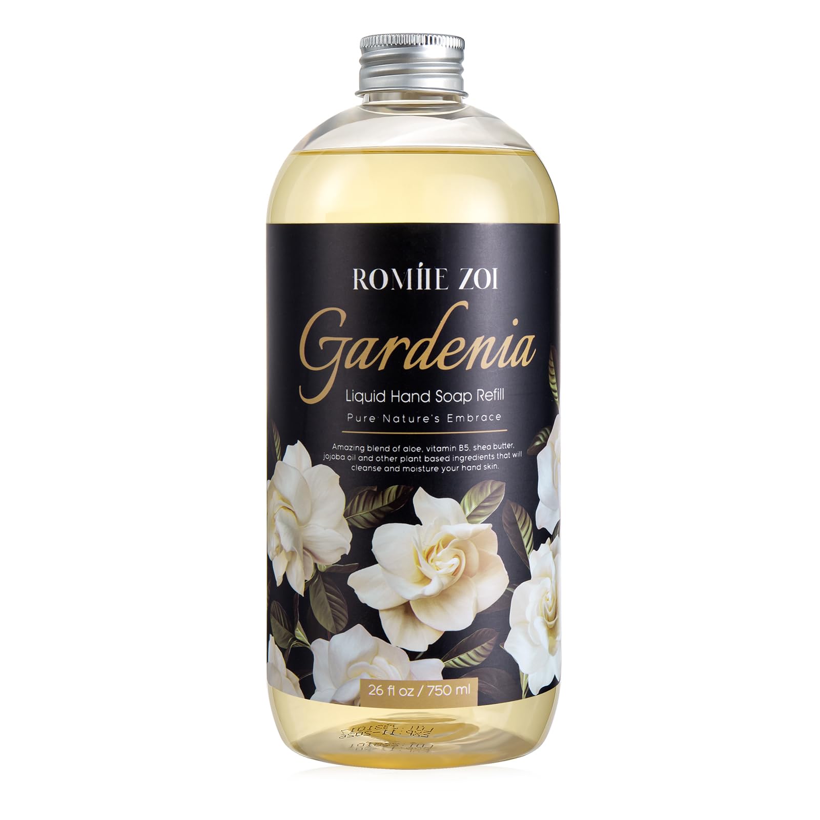 ROMIIE ZOI front bottle view showcasing gardenia scent and refill convenience