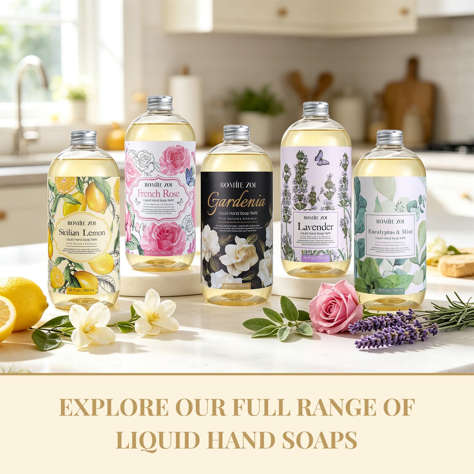 ROMIIE ZOI ingredient display with jojoba oil and vitamin B5 benefits