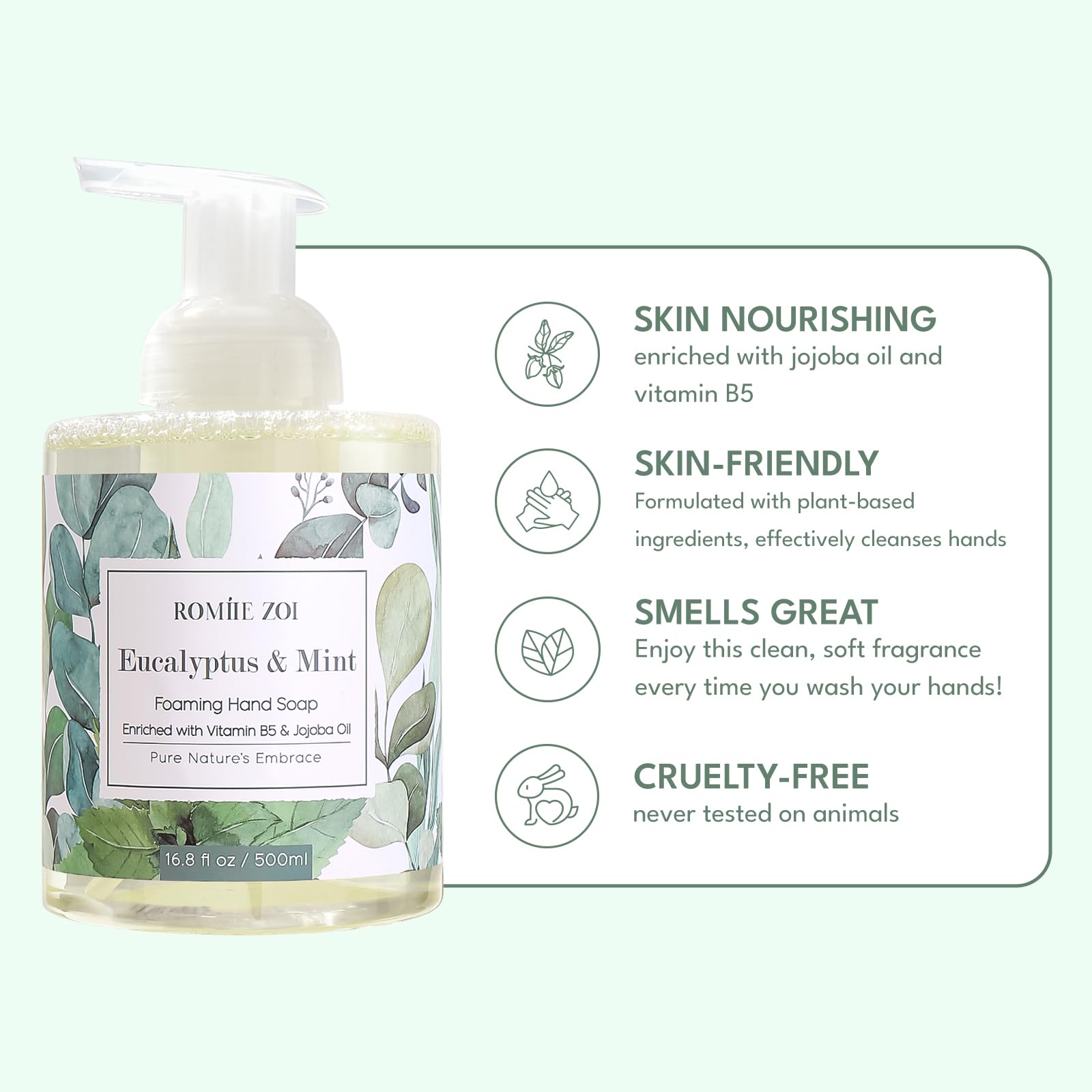 ROMIIE ZOI with jojoba oil bottle close-up, moisturizing benefit visible