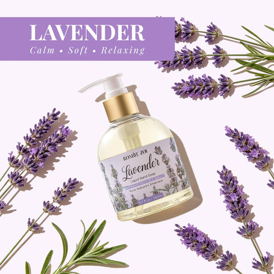 ROMIIE ZOI bottle label detail highlighting lavender fragrance and benefits