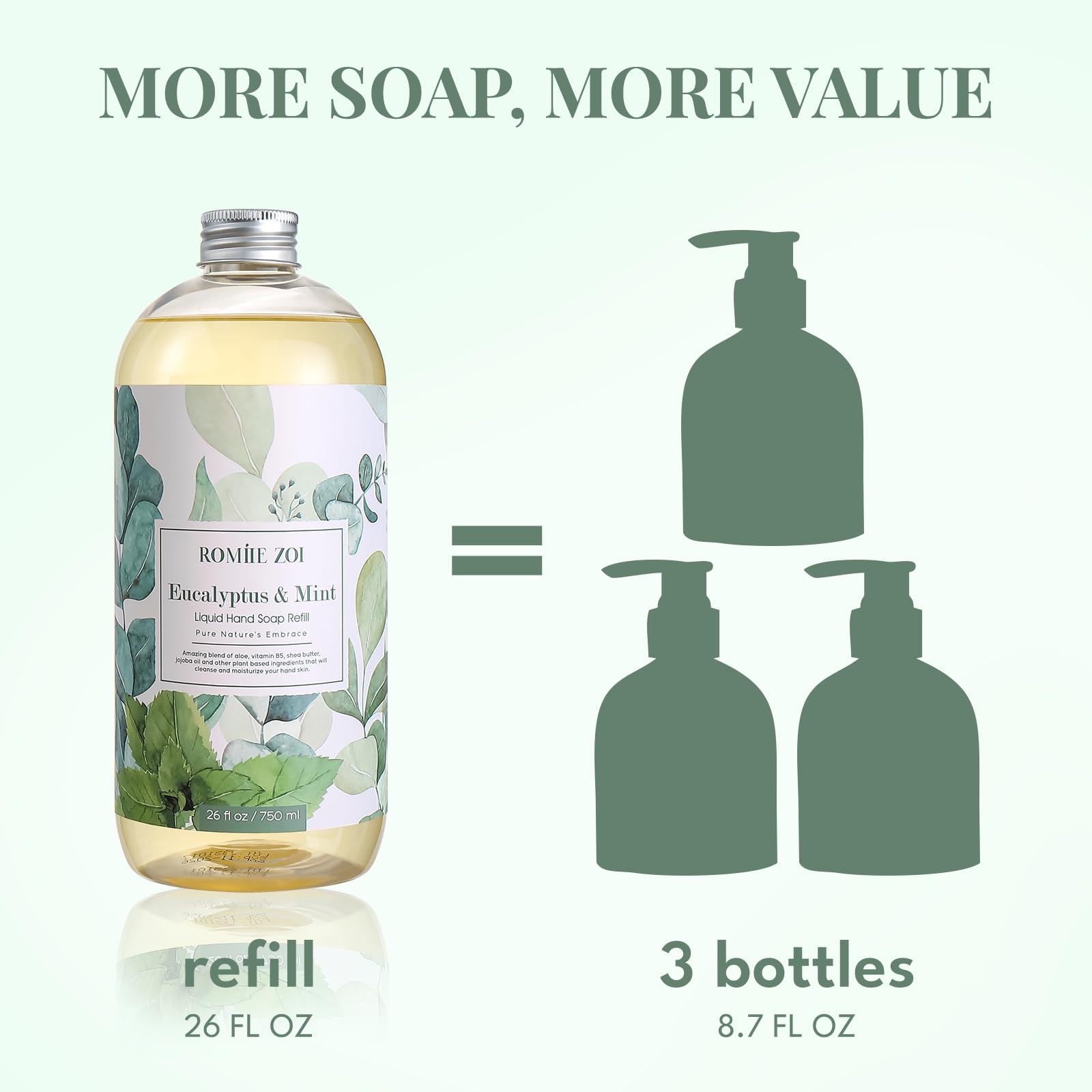 ROMIIE ZOI by kitchen sink showing refreshing eucalyptus-mint benefit