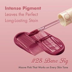 rom&nd Bare Fig on model lips with cool undertone, shows natural MLBB enhancement