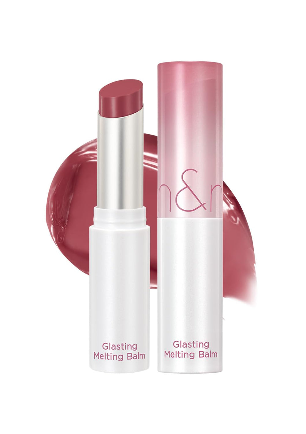 rom&nd front packaging showing mauve whip shade and glossy finish benefit