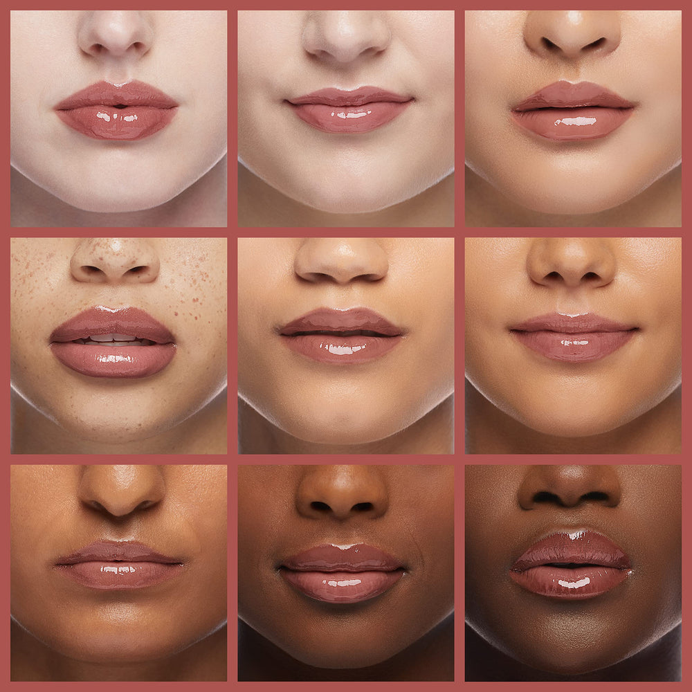 rom&nd swatches on arm demonstrating buildable mauve tint and dewy finish variations