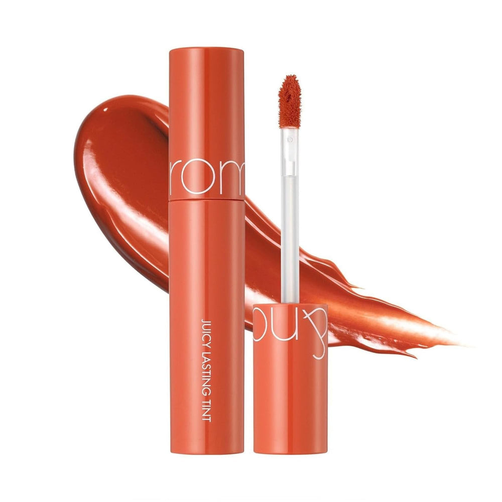 rom&nd front packaging showing Apple Brown shade and glossy finish benefit