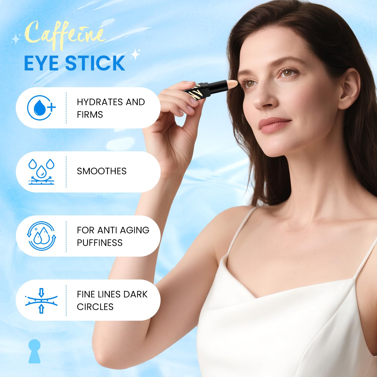 RONKIE eye stick creamy texture close-up illustrating smooth blendability