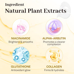 RootedGrace niacinamide and collagen ingredient visual with benefits