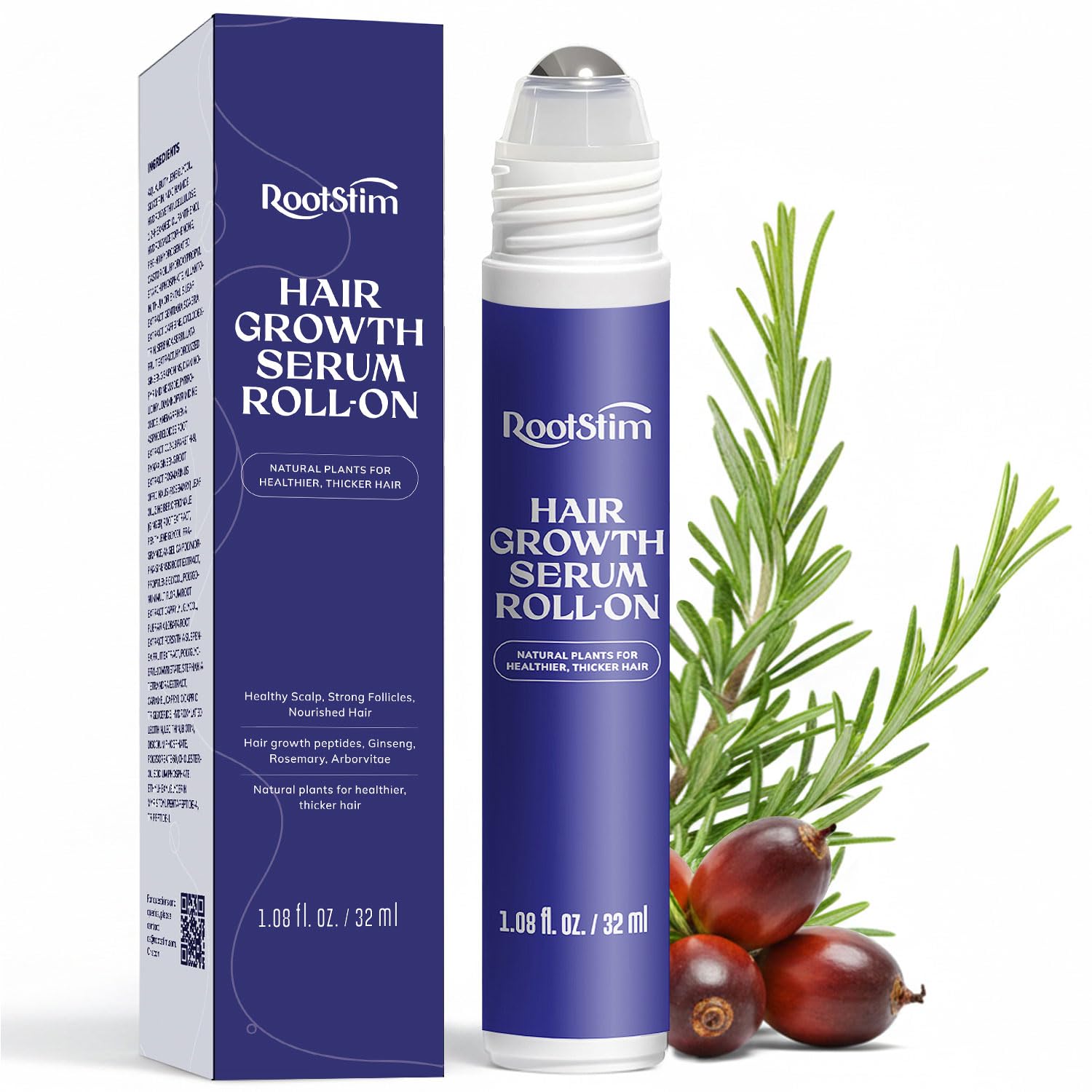 RootStim front packaging showing bottle and brand benefits