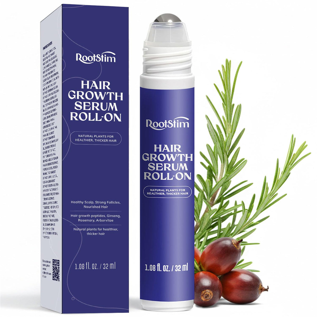 RootStim front packaging showing bottle and brand benefits