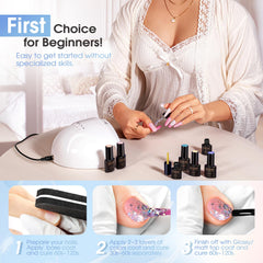 ROSALIND brush applying gel polish demonstrating smooth, even coverage