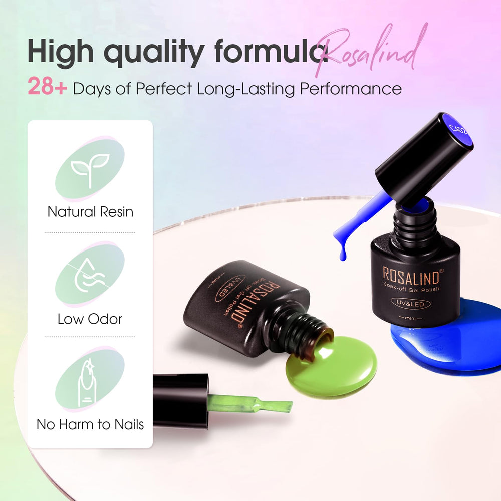 ROSALIND hand applying gel polish under LED lamp showing easy at-home application benefit